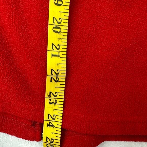 Talbots Womens Jacket Size L Red Quilted Details Fleece Pockets‎ Warm Cozy - Picture 7 of 9